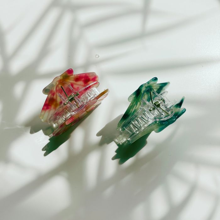 Seashell Claw Set of 2: Aqua and Coral | Hair Claw Clip Hair Accessories