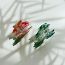  Seashell Claw Set of 2: Aqua and Coral | Hair Claw Clip Hair Accessories