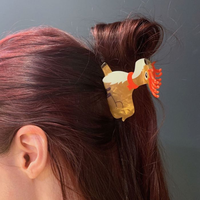 Shaped Reindeer with Red Antlers Hair Clip | Claw Clip Hair Accessories