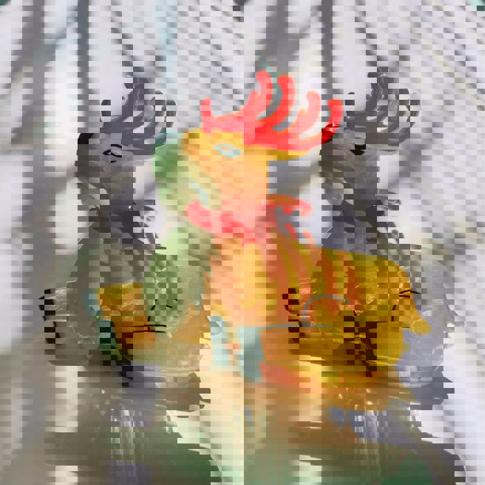 Shaped Reindeer with Red Antlers Hair Clip | Claw Clip Hair Accessories