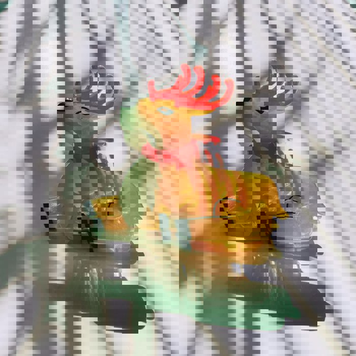 Shaped Reindeer with Red Antlers Hair Clip | Claw Clip Hair Accessories