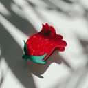  Velvet Claws Small Hair Clip | Red Rosebud