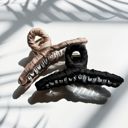   Ultra Profesh Satin Wrapped Thin Hair Claw in Black | Claw Clip Hair Accessories