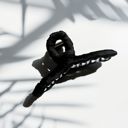   Ultra Profesh Satin Wrapped Thin Hair Claw in Black | Claw Clip Hair Accessories