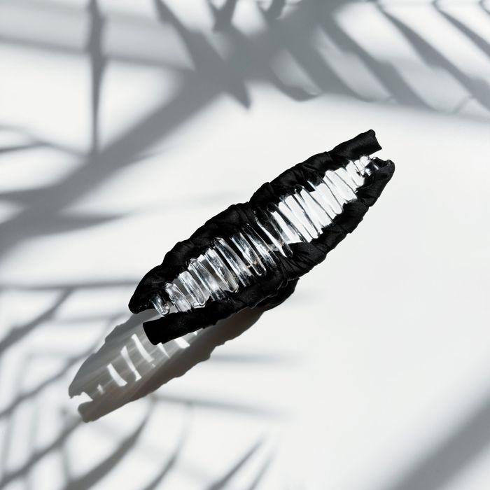  Ultra Profesh Satin Wrapped Thin Hair Claw in Black | Claw Clip Hair Accessories