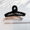   Ultra Profesh Satin Wrapped Thin Hair Claw in Black | Claw Clip Hair Accessories