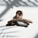  Ultra Profesh Satin Wrapped Thin Hair Claw in Bronze | Claw Clip