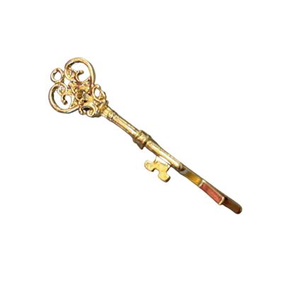 Victorian Key Single Hair Pin in Gold