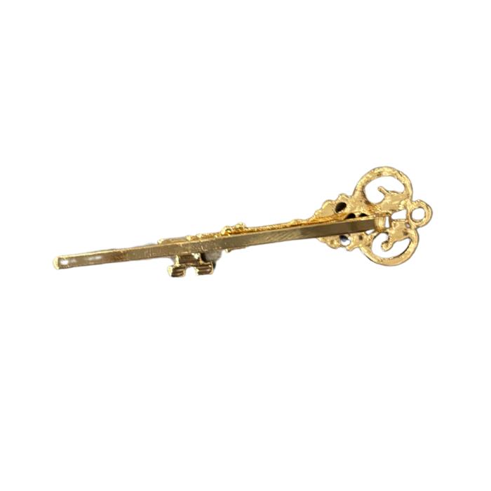 Victorian Key Single Hair Pin in Gold