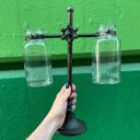  Vintage Glass Balance Scale  | Unique Iron Home Decor | Giftable Cast Iron Decoration 