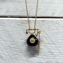  Vintage Telephone Long Pendant Necklace with Mini Phone Cord