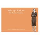Wake up. Kick ass. Be kind. Repeat. Funny Retro Ladies Sticky Notes | Stocking Stuffer Cute Quotes Gift for Her