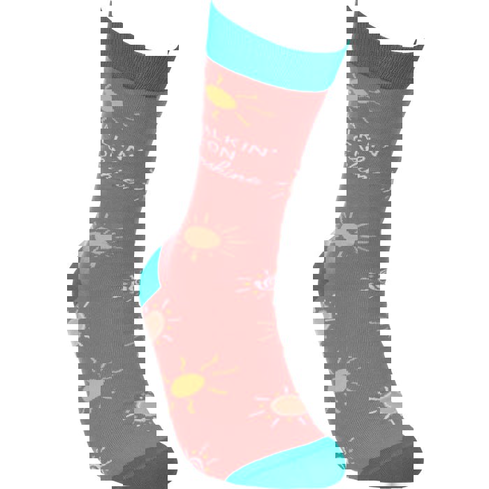 Walkin' On Sunshine Socks | Cotton Socks in Red