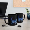  We Stay Up At Night So We Can Feel The Universe 11oz Black Mug | Coffee Tea Cup Cat Lover Gift Celestial Witchy Mystical Constellations 