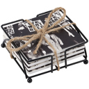  We Want Beer Prohibition Era Protestors Stoneware Coaster in Set of 4 | Beverage Drink Beer Mat | 4" x 4"