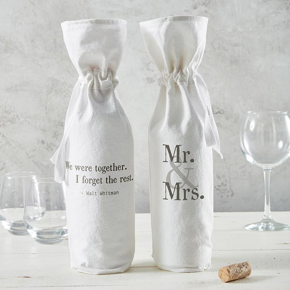 We were together - I forget the rest - Walt Whitman Drawstring Wine Bag