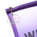  Weekend Vibes Lavender Transparent Zipper Pouch Set of 2 | Clear Pouch Set for Travel & Essentials