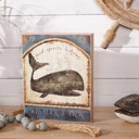  Whaler's Inn Box Sign | Nautical Themed Rustic Wooden Decor | 8" x 10"