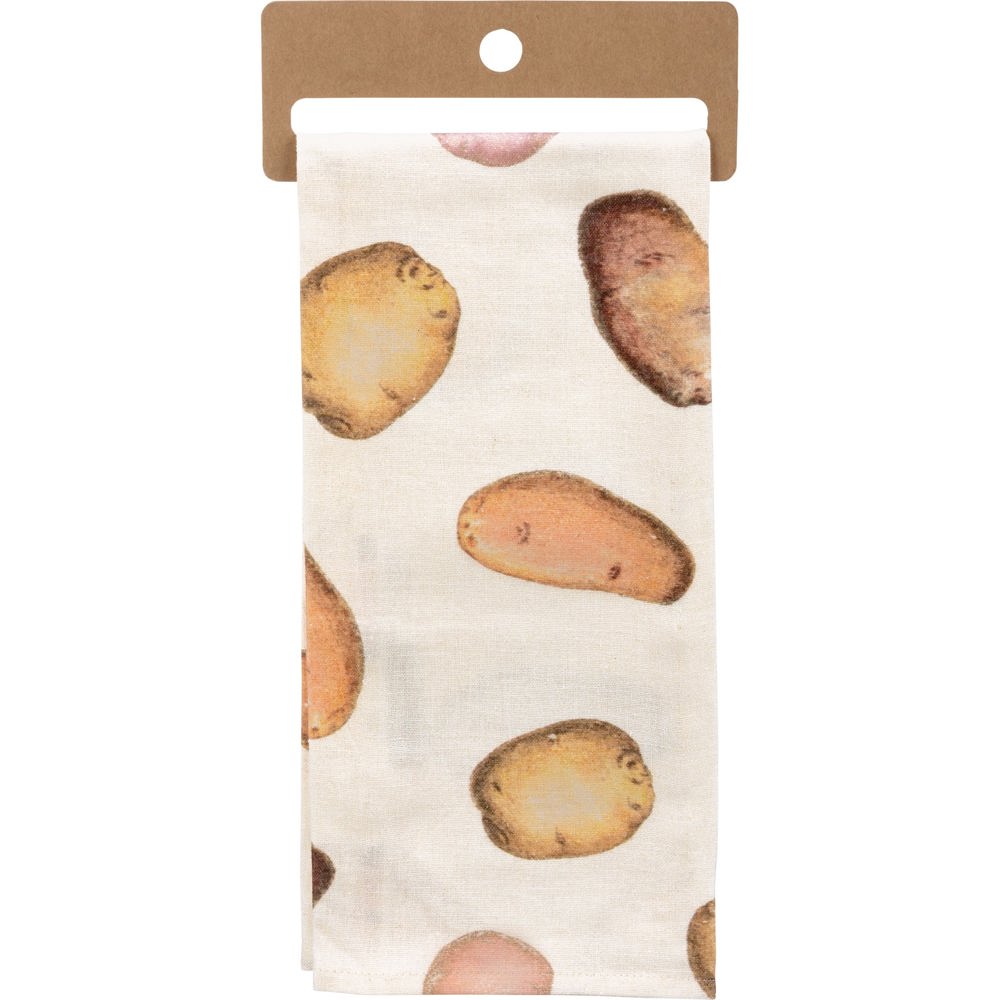 What A Spud Muffin Kitchen Towel | Retro Style Hand Tea Dish Cloth | 18" x 28"