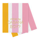  Where's My Cabana Boy Tea Towel in Multicolor Stripes | Cotton Kitchen Hand Dish Cloth | 28" x 18"