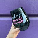  Whoops Didn't See You There Jumbo Stemless Wine Glass in Black | 30 Oz. | Holds an Entire Bottle of Wine