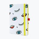  Eyes and Lips Pop Art Double Wall Mug Coffee Tumbler and Dot Grid Notebook Set  