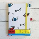  Wink Pop Art Notebook with 190 Dot Grid Pages | Hardbound Journal with Elastic Closure | Gift for Her