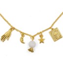  Witchy Crystal Ball Charm Necklace in Gold | Gift Box