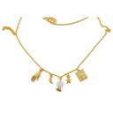  Witchy Crystal Ball Charm Necklace in Gold | Gift Box