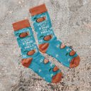  Woke Up Fine As Hell Socks in Blue | Orange Juice Illustration | Gift for Her