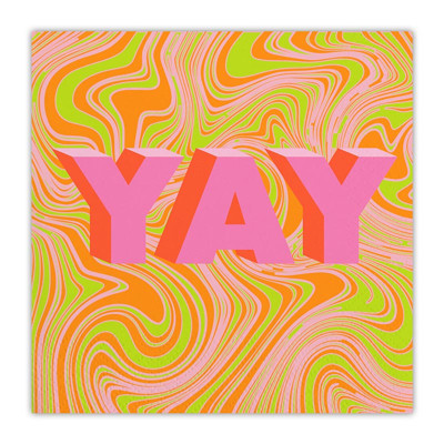 Yay Swirl Beverage Napkins | Party Cocktail Paper Napkin | 5"