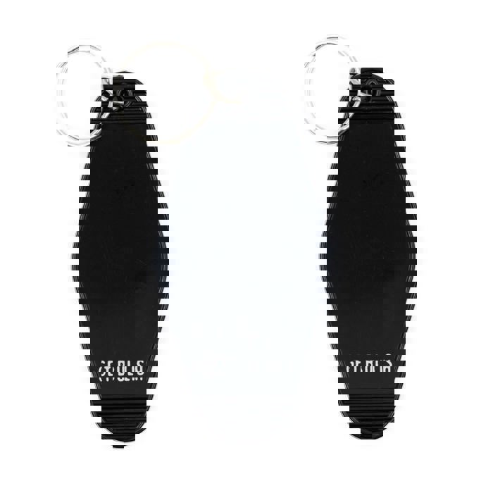 Yeah I Lift Weights Black Motel Style Keychain