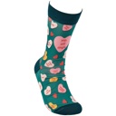  Yep, Still Single Crew Socks | Multicolor Candy Hearts Design Novelty Socks