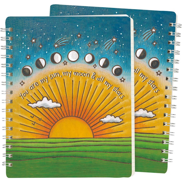 Pretty Spiral Notebooks with Quotes and Illustrations in 16+ Styles