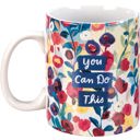  You Can Do This Floral Mug | Double-Sided Stoneware Coffee Tea Cup | 20oz