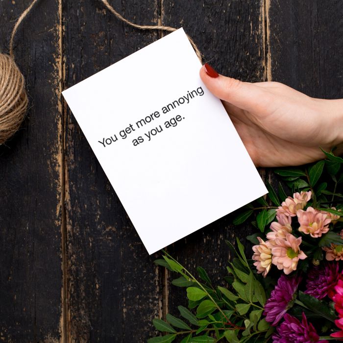 6 Pack Greeting Cards Cute and Funny Sayings Minimalist White Cards with Envelopes Blank Inside