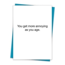 Annoying Birthday 6 Pack Greeting Cards Cute and Funny Sayings Minimalist White Cards with Envelopes Blank Inside