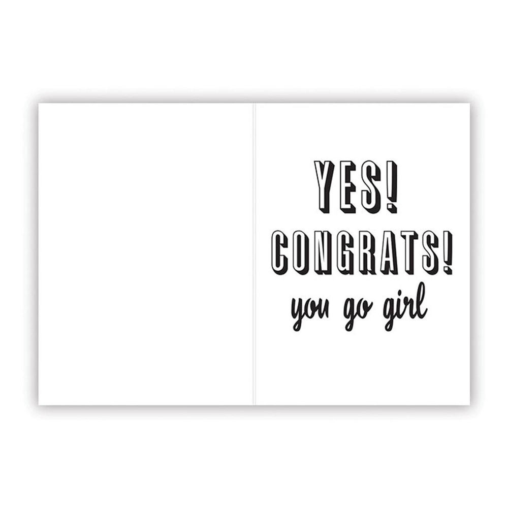 You Go Girl Motel Style Keychain with Greeting Card | Gift for Her