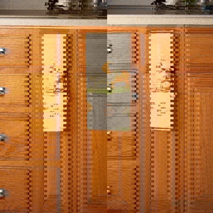 Animal Puns Embroidered Tea and Dish Towels | Linen Novelty Kitchen Towels