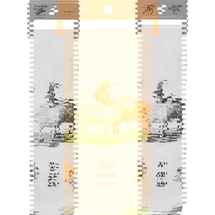 Animal Puns Embroidered Tea and Dish Towels | Linen Novelty Kitchen Towels