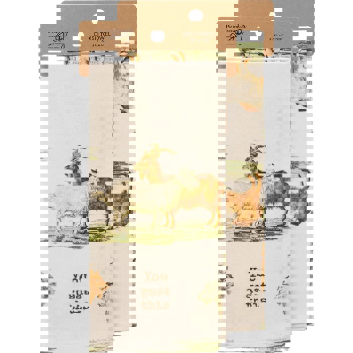 Animal Puns Embroidered Tea and Dish Towels | Linen Novelty Kitchen Towels