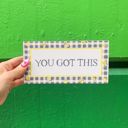You Got This Watercolor Box Sign | Motivational Wooden Sign Decor Display | 8" x 4" Cute and Funny Graphic Wooden Box Signs with Sayings for Gallery Walls
