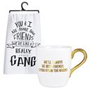  You & I Are More Than Friends Dish Towel and We'll Always Be Best Friends Mug Bundle