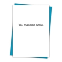 You Make Me Smile 6 Pack Greeting Cards Cute and Funny Sayings Minimalist White Cards with Envelopes Blank Inside