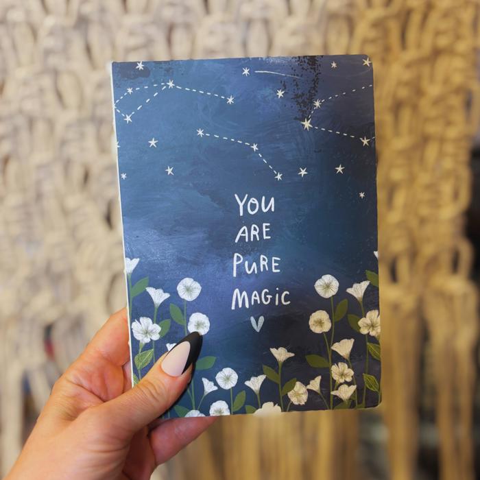 You are Pure Magic Journal | Cosmic Constellations Stars Double-side Notebook | 160 Lined Pages