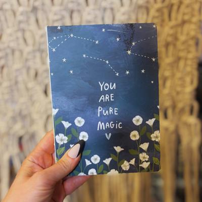 You are Pure Magic Journal | Cosmic Constellations Stars Double-side Notebook | 160 Lined Pages