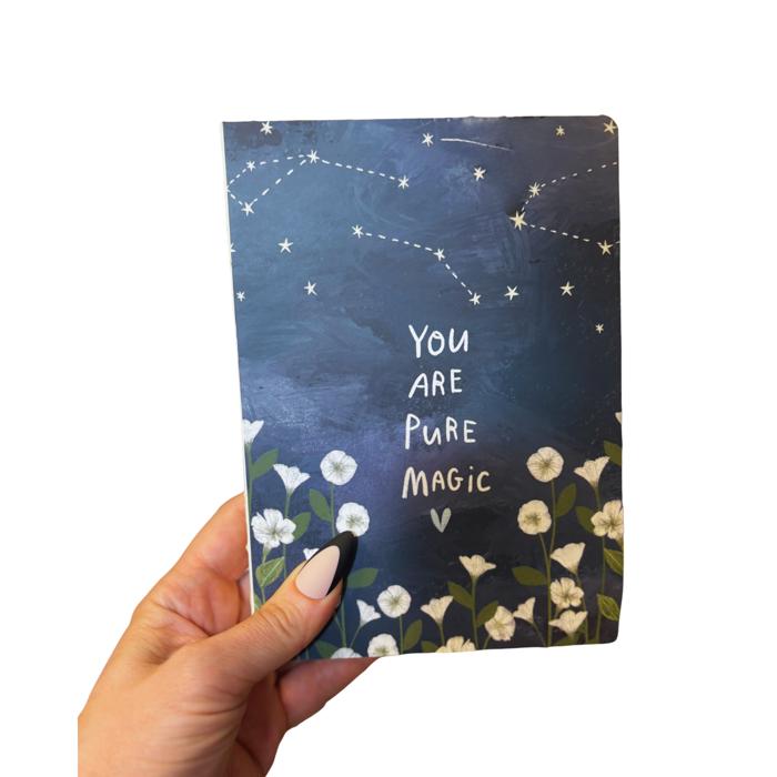 You are Pure Magic Journal | Cosmic Constellations Stars Double-side Notebook | 160 Lined Pages