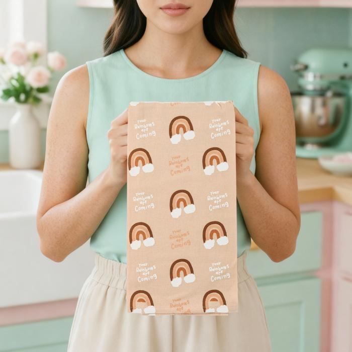 Your Rainbows Are Coming Dish Cloth Towel | Novelty Tea Towels | Kitchen Hand Towel