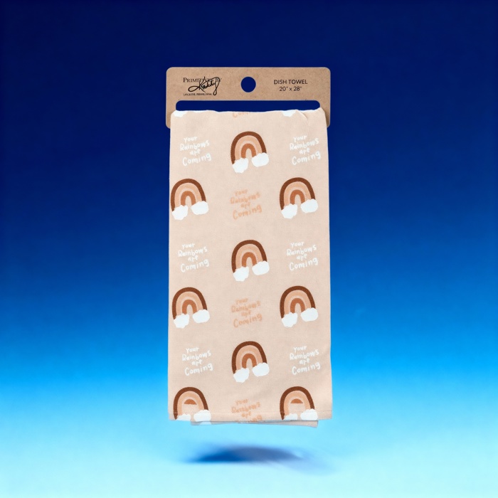 Your Rainbows Are Coming Dish Cloth Towel | Novelty Tea Towels | Kitchen Hand Towel