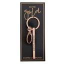 You're My Favorite Gold Bar Skinny Keychains - Metal Quote Key Holder